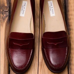 Rag Bone Burgundy Penny Loafers Broken 